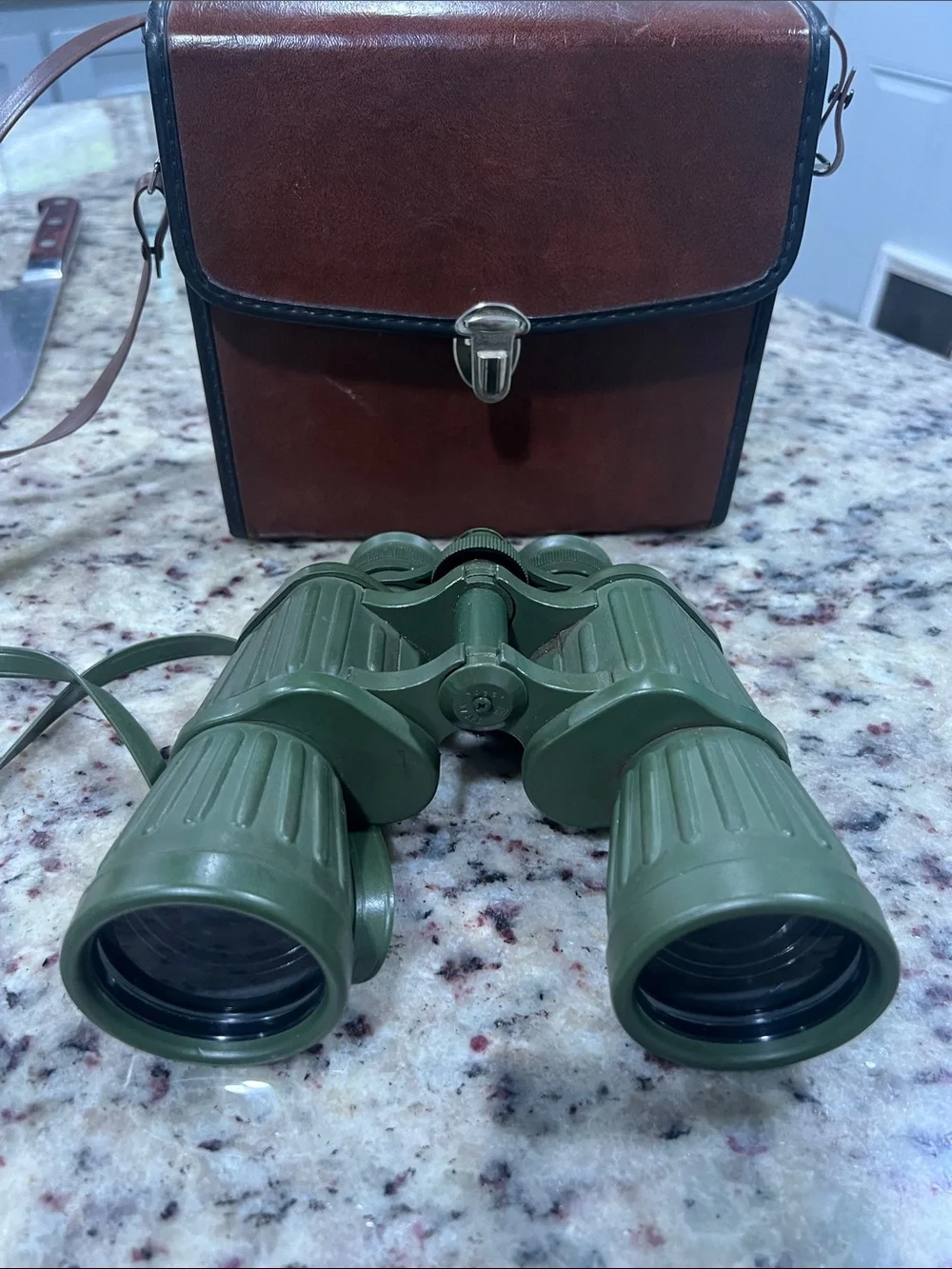 Green 10x50 Wide Angle Binoculars - Compact Outdoor Optics